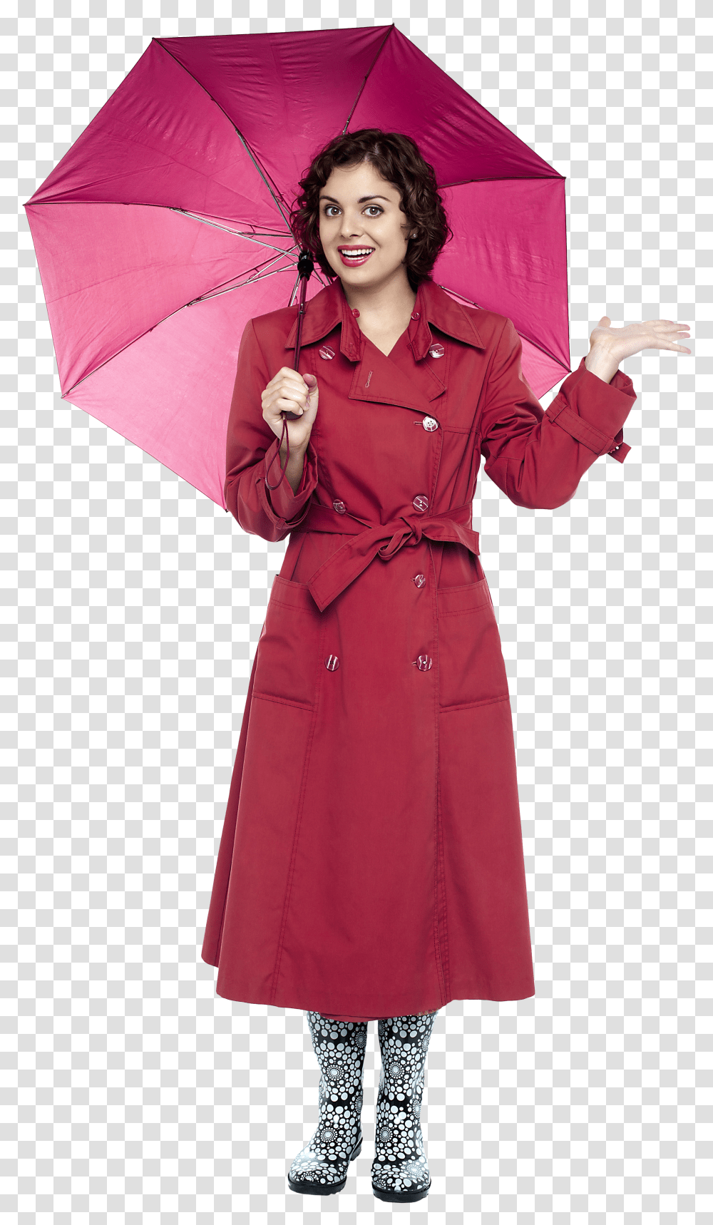 Fashion Girl Photo Umbrella Transparent Png