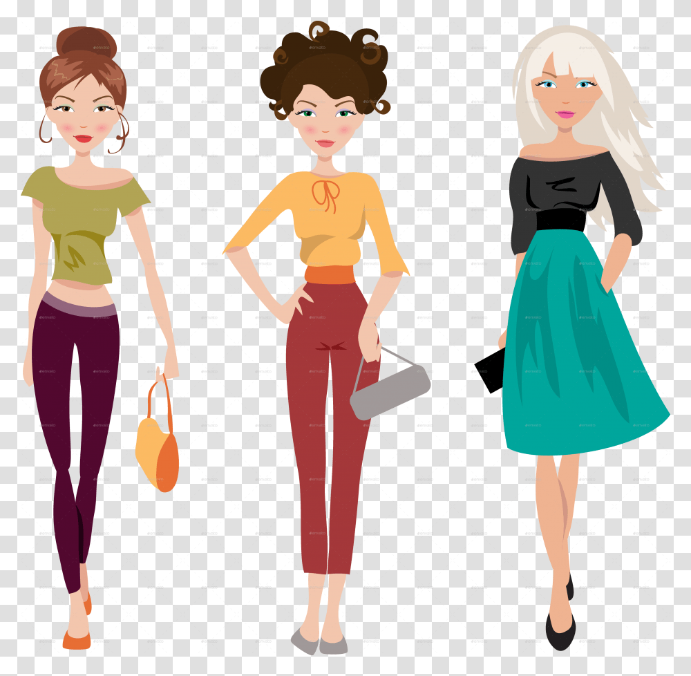 Fashion Girl Vector, Person, Female, Woman Transparent Png