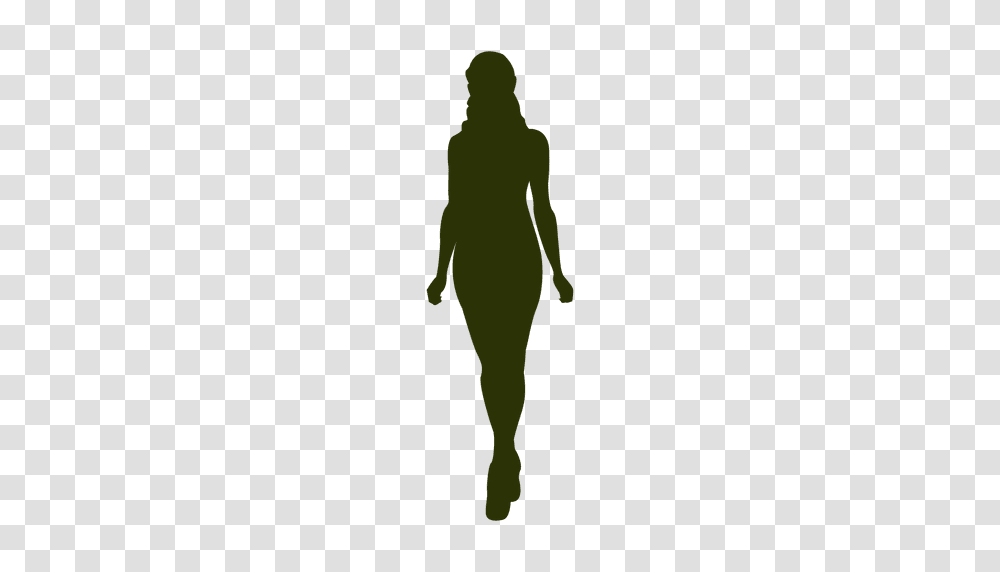 Fashion Girl Walking Silhouette, Person, Human, Green, Alien Transparent Png