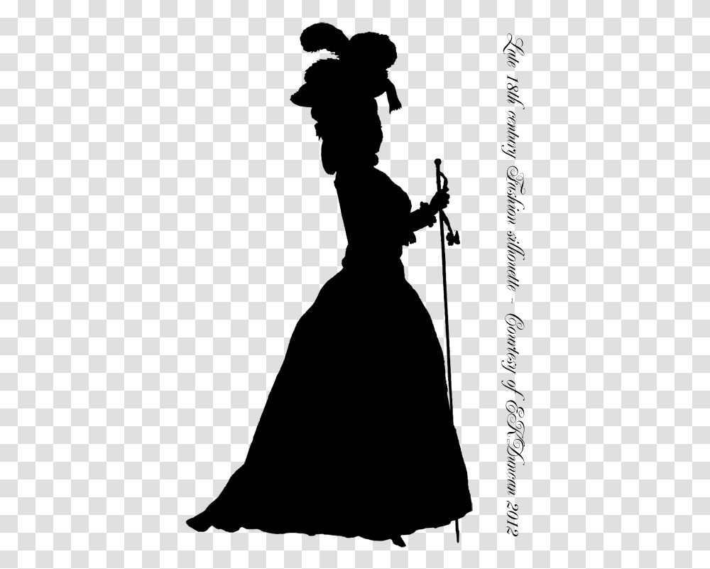 Fashion Model Silhouette 18th Century Fashion Silhouette, Gray, World Of Warcraft Transparent Png