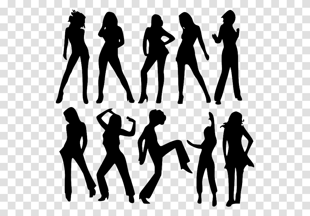 Fashion Models Models Fashion Women Sexy Female Women Silhouette Clip Art, Person, People, Music Band, Musician Transparent Png