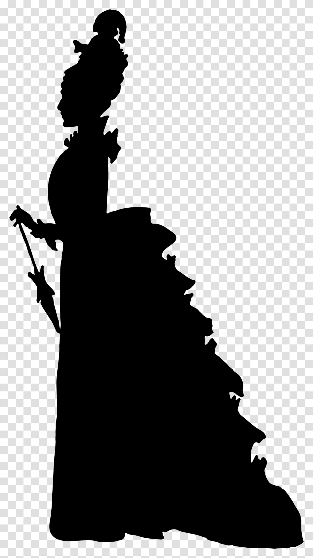 Fashion Silhouette Clip Arts 19th Century Woman Silhouette, Gray, World Of Warcraft Transparent Png