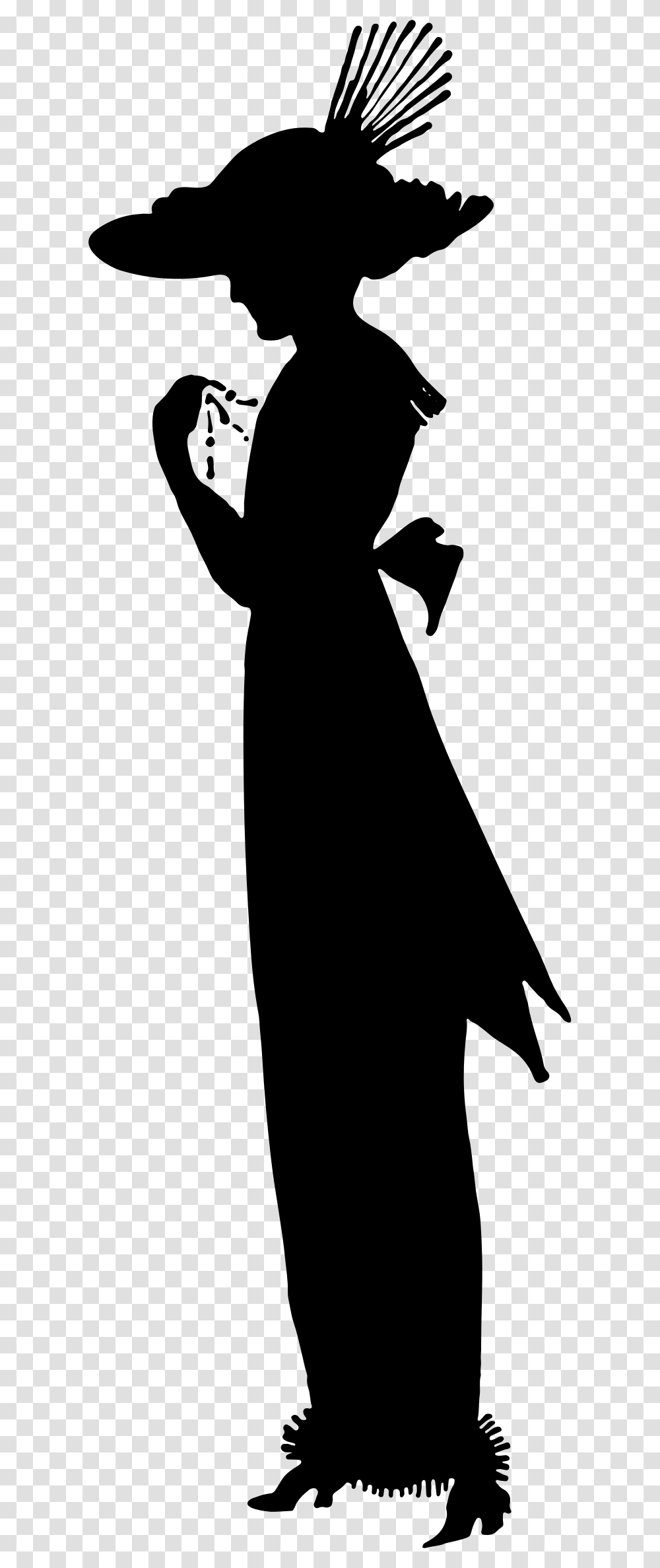 Fashion Silhouette Clip Arts Woman Hat Silhouette, Gray, World Of Warcraft Transparent Png
