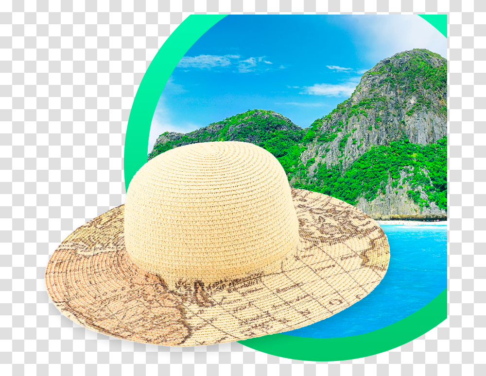 Fashion Sun Hat Map Print Fedora, Apparel, Vacation, Outdoors Transparent Png