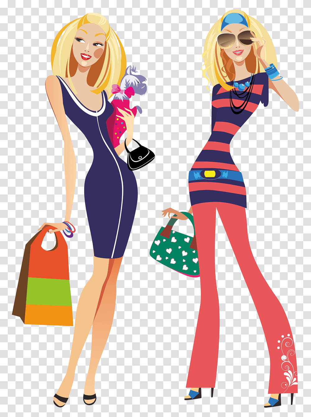 Fashion Woman Clipart Dibujos Chicas De Compras, Manga, Comics, Book, Person Transparent Png