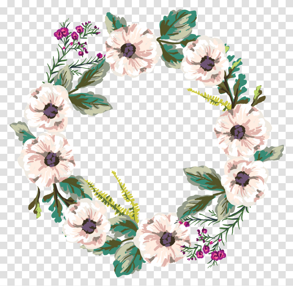 Fashion Wreath Wedding Wreath Wedding Invitation, Floral Design, Pattern Transparent Png