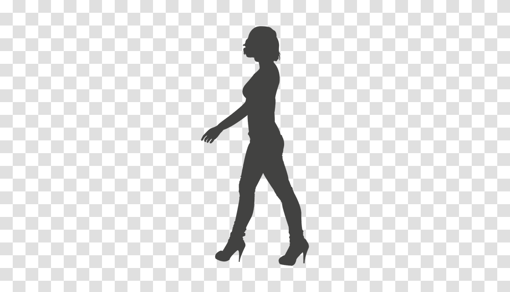 Fashionable Girl Walking Silhouette, Person, Leisure Activities, Dance Pose, Standing Transparent Png