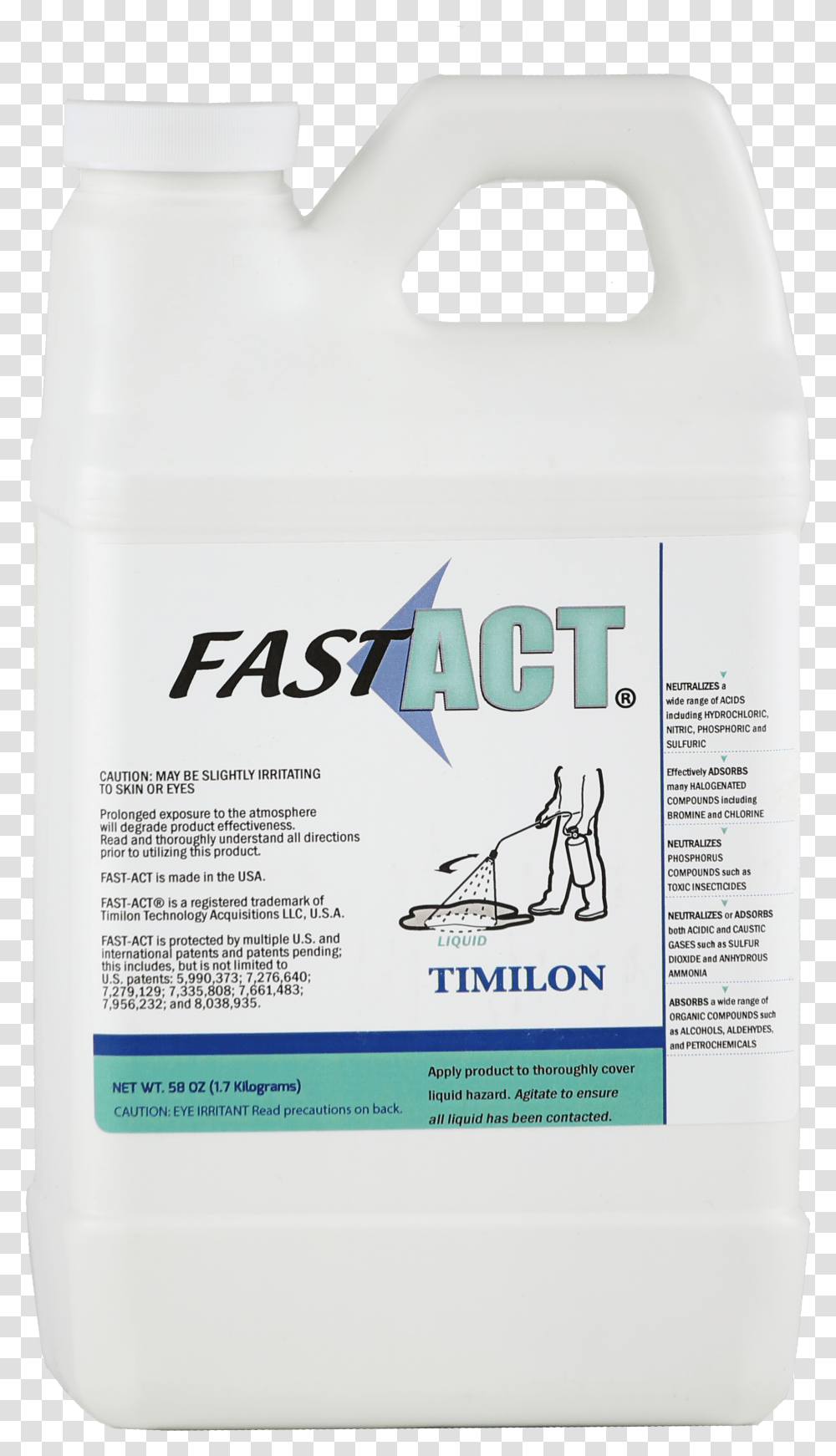 Fast Act Liquid Decon Label, Cosmetics, Bottle, Deodorant Transparent Png