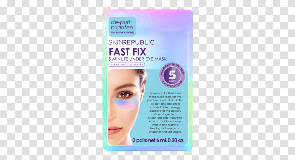 Fast Fix 5 Minute Under Eye PatchClass Eye Shadow, Poster, Advertisement, Flyer, Paper Transparent Png