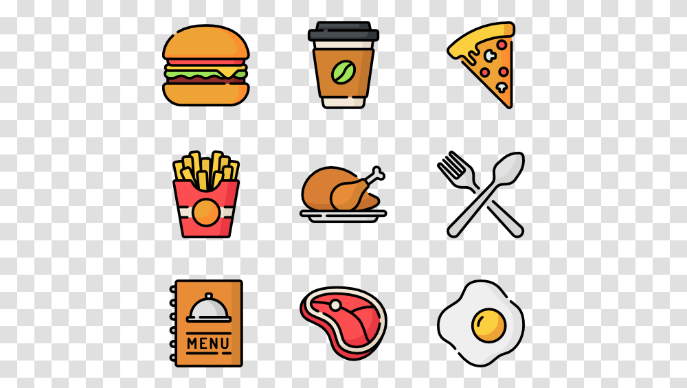 Fast Food Burger Amp Fries Icon, Label Transparent Png