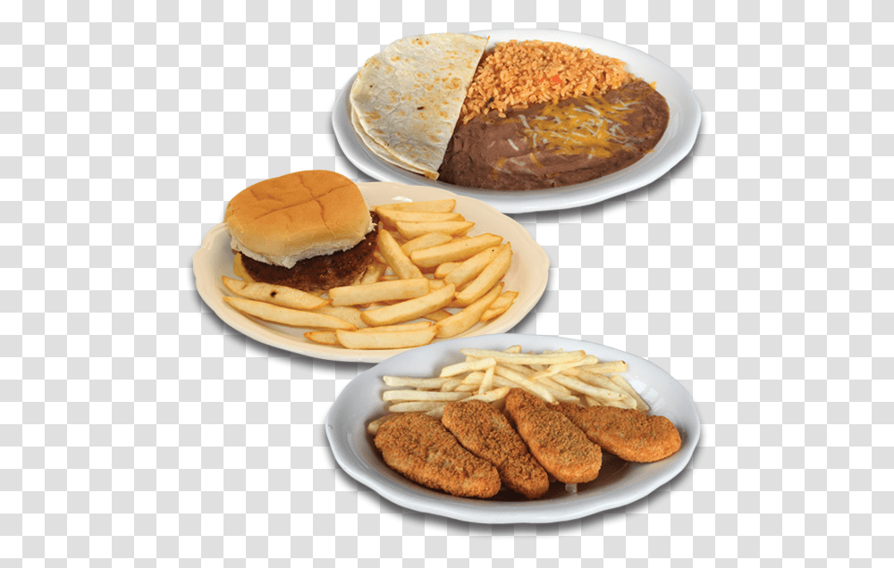 Fast Food, Burger, Fries, Bread, Dinner Transparent Png