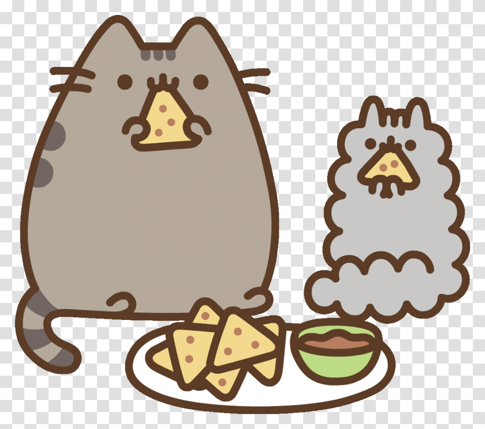 Fast Food Cat Sticker By Pusheen Clipart Download Pusheen Ice Cream Gif, Cookie, Gingerbread, Sweets, Birthday Cake Transparent Png