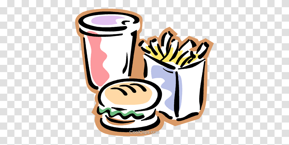 Fast Food Drink Fries Hamburger Royalty Free Vector Clip Art, Paper, Towel, Paper Towel, Bag Transparent Png