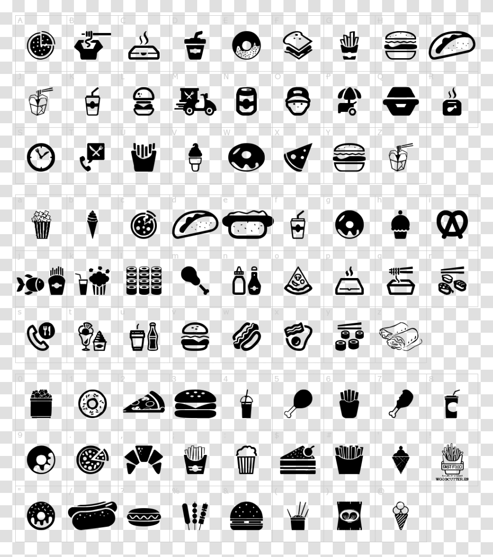 Fast Food Icons Font Fast Food Icon, Number, Calendar Transparent Png