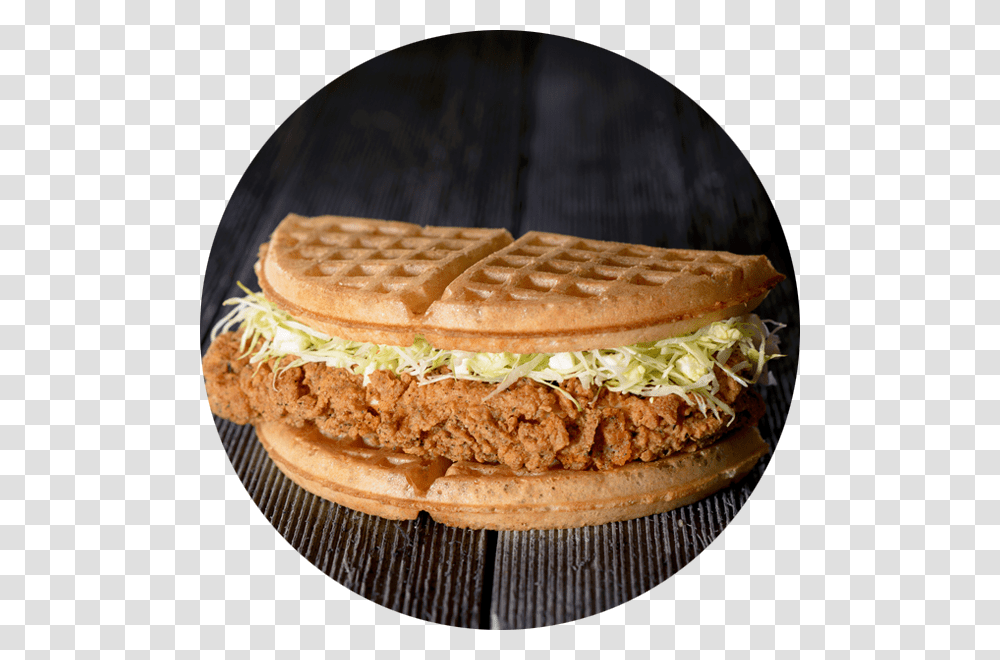 Fast Food, Sandwich, Burger, Waffle, Bread Transparent Png