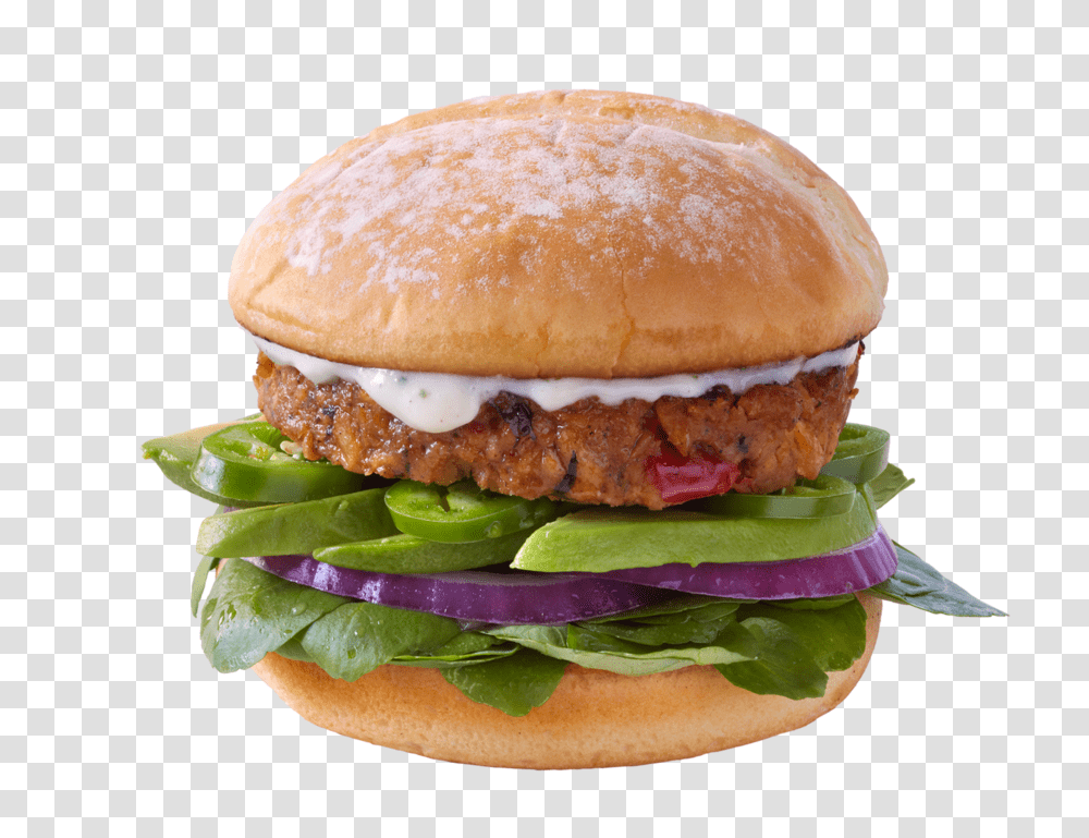 Fast Food Tofu Burger Clipart Veggie Burger, Bun, Bread Transparent Png