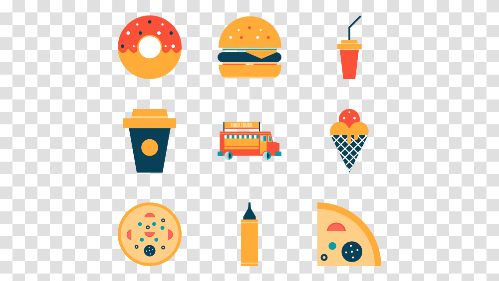 Fast Icon Packs Free Food Icons, Pac Man, Number Transparent Png