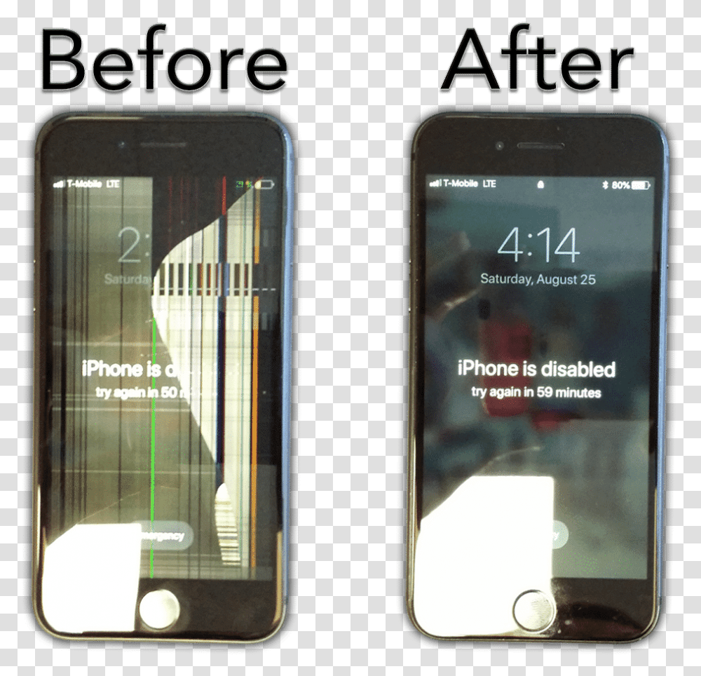 Fast Iphone Repair Services Columbia Mo Hotshot Broken Iphone Screen Before And After, Mobile Phone, Electronics, Cell Phone Transparent Png