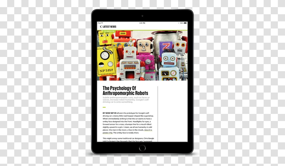 Fastcompany Tablet 04 Feedarticle Mobile Device, Flyer, Poster, Paper, Advertisement Transparent Png