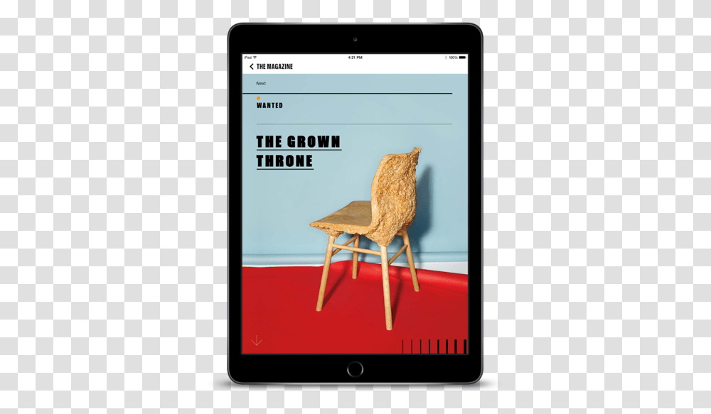 Fastcompany Tablet 07 Magarticle Mobile Phone, Chair, Furniture, Electronics Transparent Png