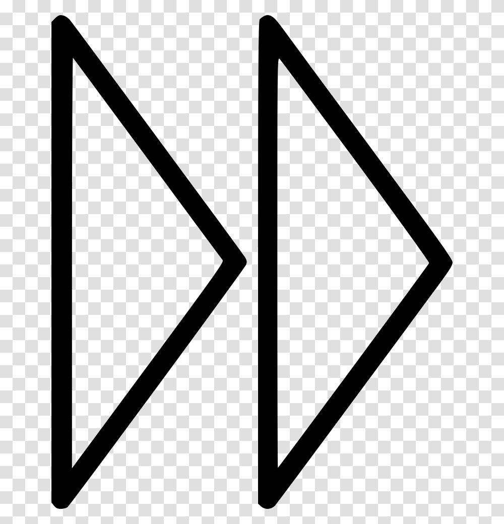 Fastforward Sign Symbol Right Icon, Triangle, Logo, Trademark, Label Transparent Png