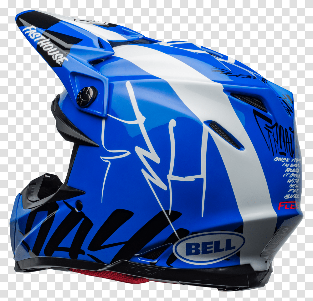 Fasthouse X Bell Day In The Dirt 22 Moto 9 Flex Bluewhite Fasthouse Red Bell Helmet Transparent Png