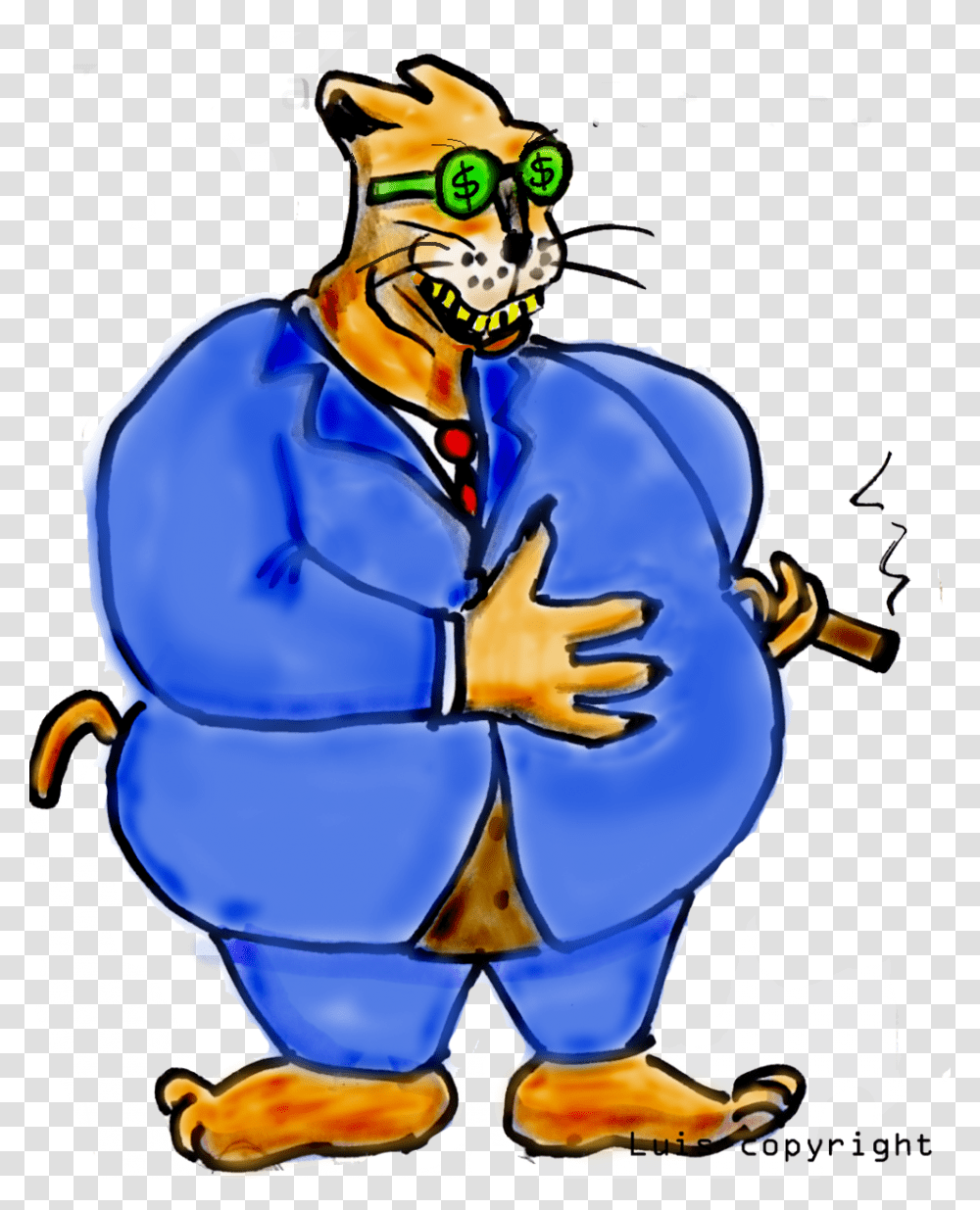 Fat Cat Cartoon, Person, Hand Transparent Png