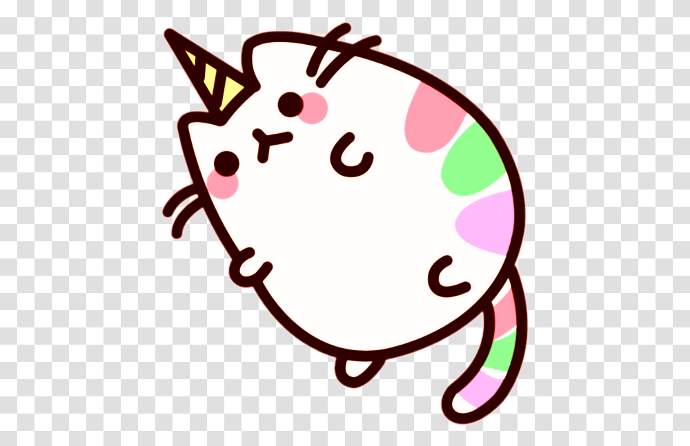 Fat Cat Clipart Unicorn Fat Pusheen Cat, Birthday Cake, Dessert, Food, Label Transparent Png