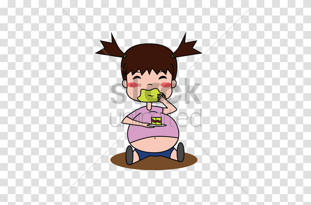 Fat Girl Eating Vector Image, Kneeling, Cleaning, Curling, Sport Transparent Png