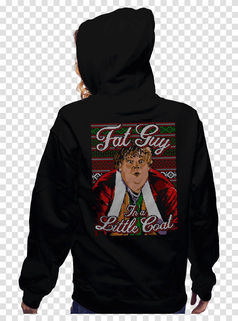 Fat Guy Chris Farley Christmas Sweater, Clothing, Apparel, Sweatshirt, Sleeve Transparent Png