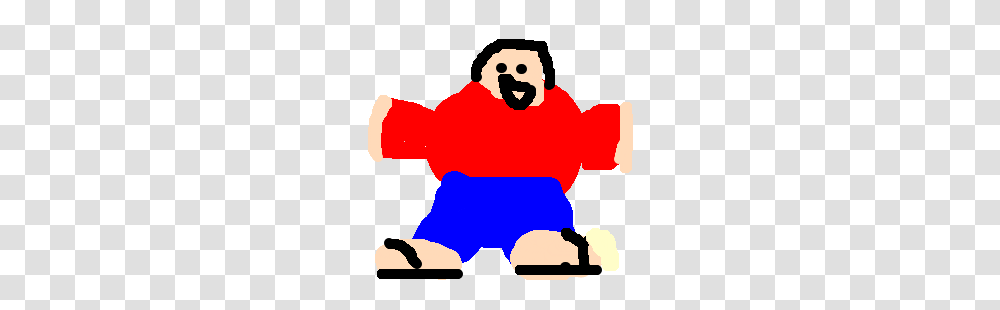Fat Guy Wearing A Pair Of Birkenstock, Person, Human, Plant, Food Transparent Png