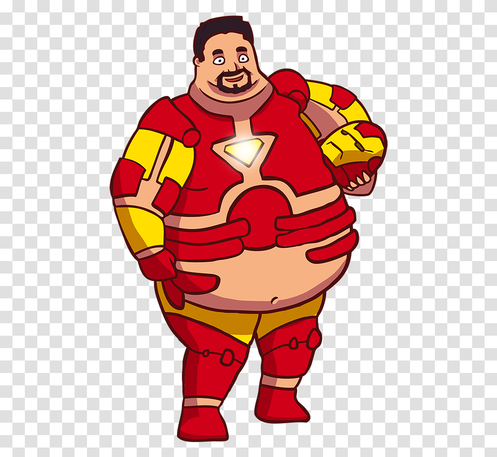 Fat Iron Man Meme, Fireman, Costume Transparent Png
