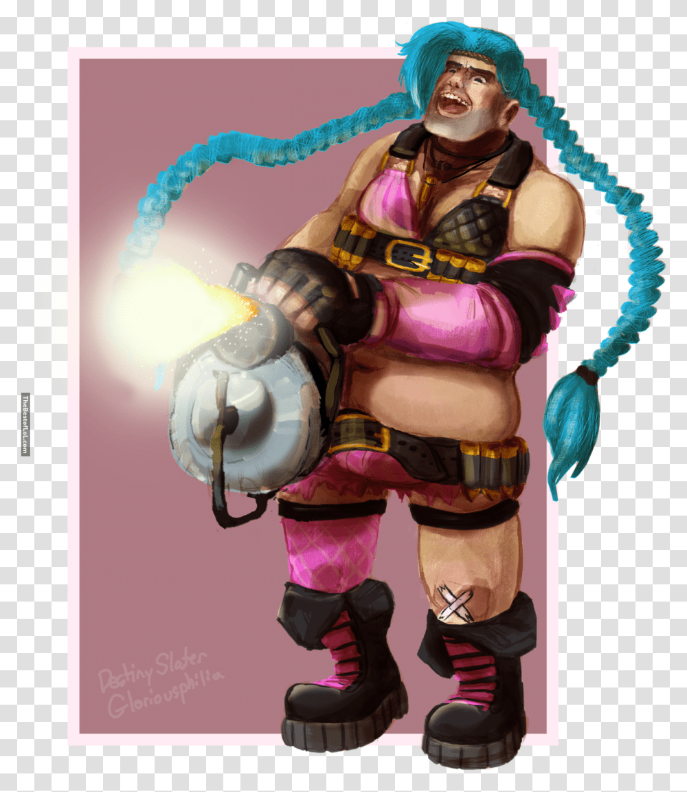 Fat Jinx Art Thicc Jinx League Of Legends, Costume, Person, Human Transparent Png