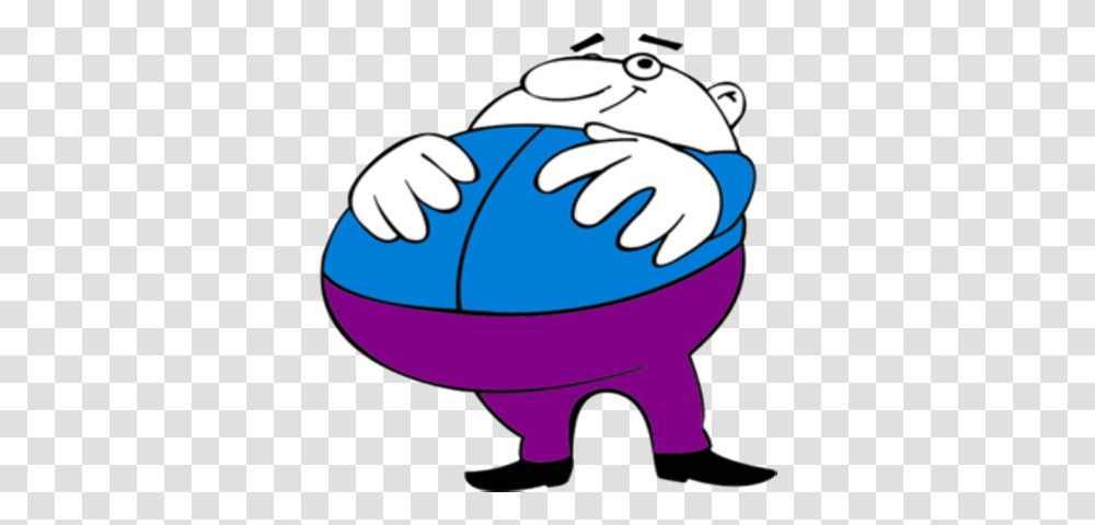 Fat Man Cartoon Image, Piggy Bank, Ball Transparent Png