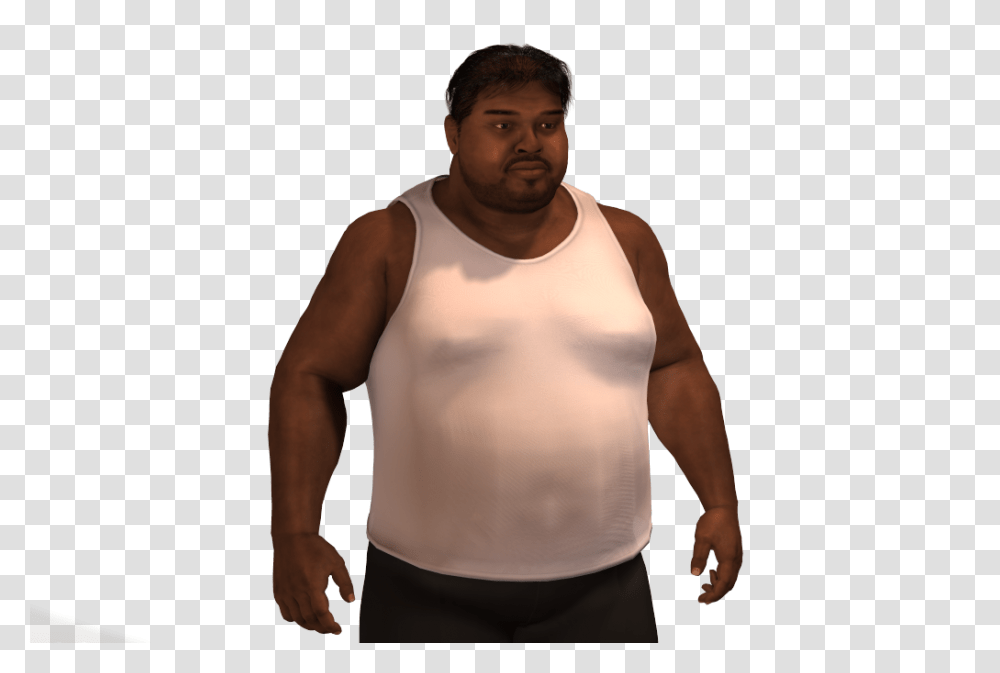 Fat Man Fat Man Images, Apparel, Undershirt, Person Transparent Png