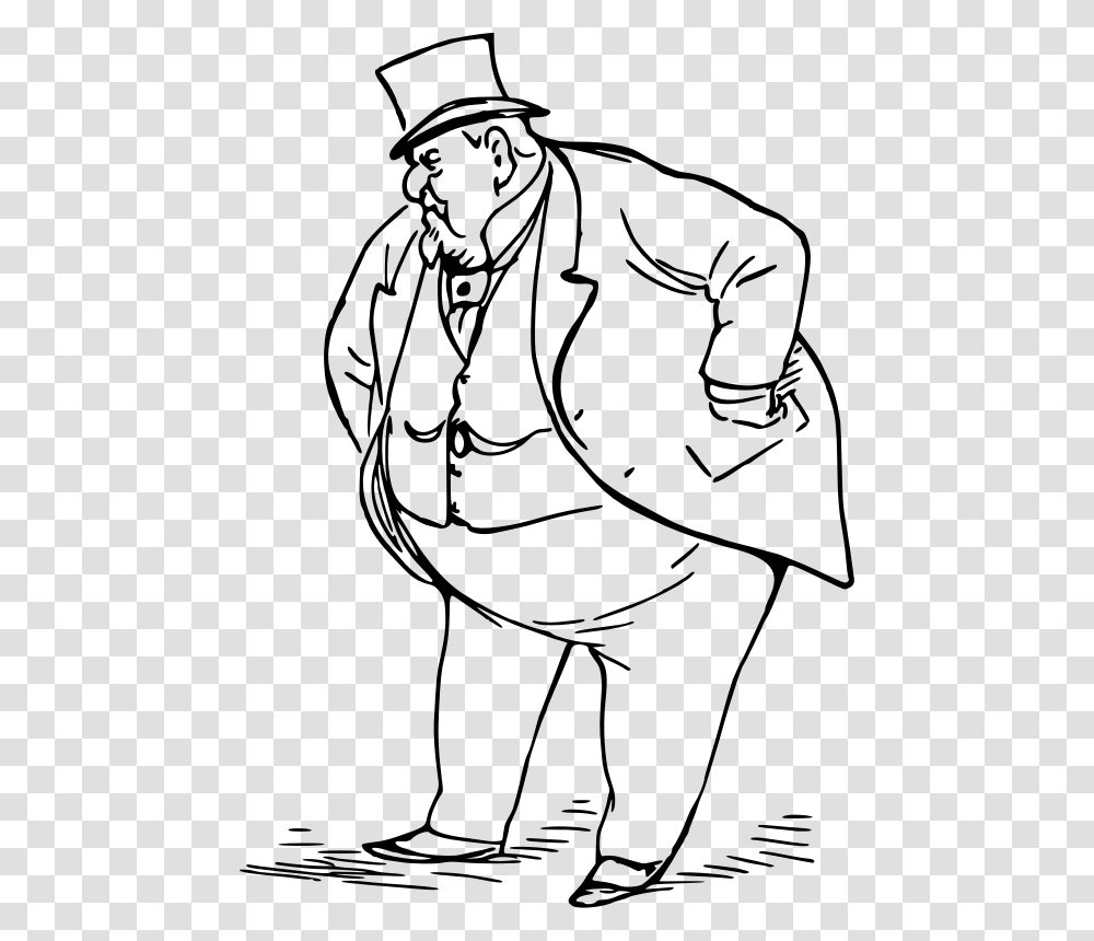 Fat Man Fat Man In Suit Cartoon, Gray, World Of Warcraft Transparent Png