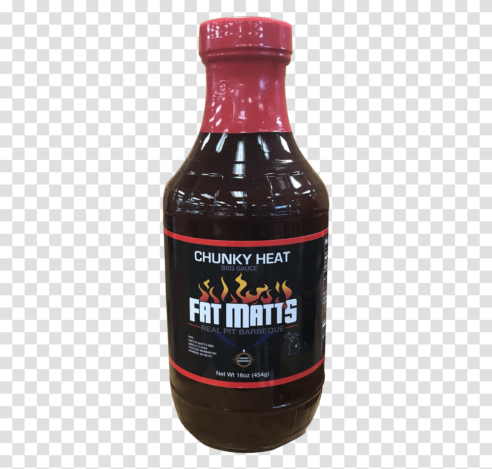 Fat Matts Bbq Sauce Chunky Heat Bottle, Beer, Alcohol, Beverage, Syrup Transparent Png