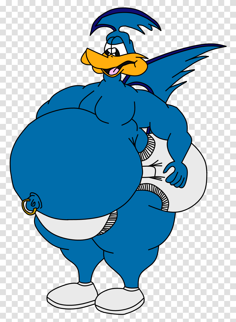 Fat Muscled Up Road Runner Looney Tunes Road Runner Fat, Dragon, Statue Transparent Png