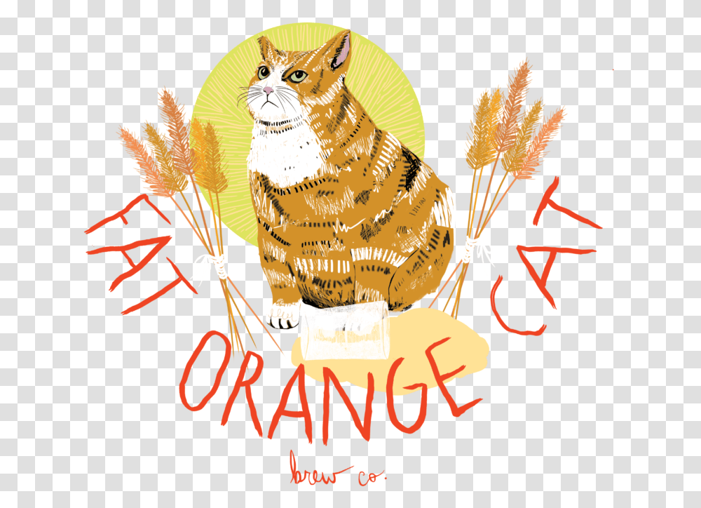 Fat Orange Cat - Clearriver Fat Orange Cat Severe Tire Damage, Advertisement, Poster, Chicken, Bird Transparent Png