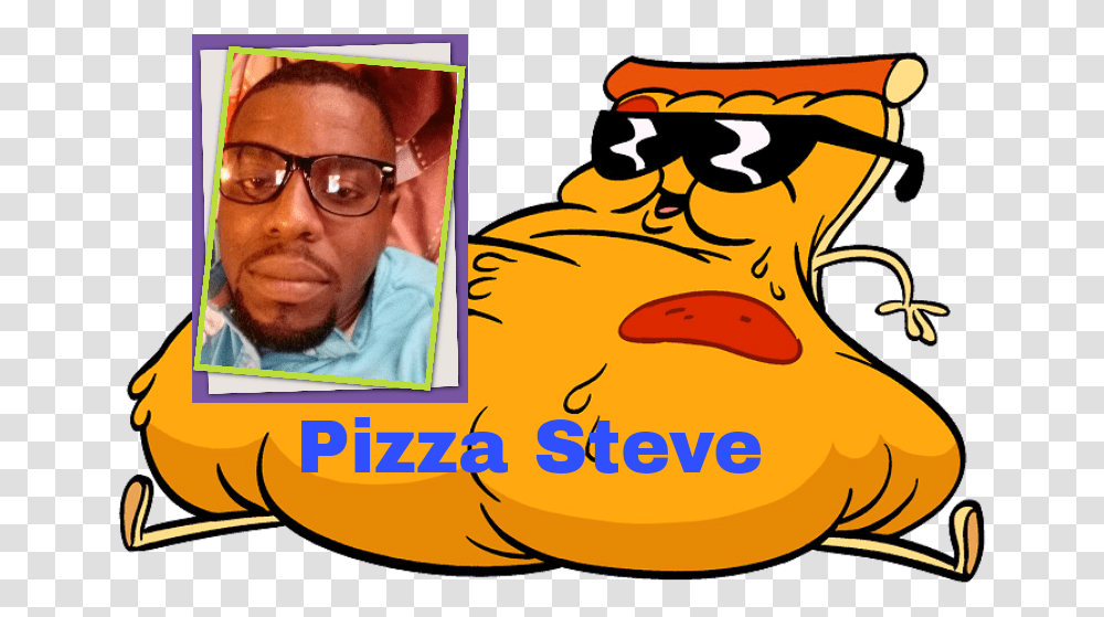 Fat Pizza Steve Download Pizza Steve, Person, Glasses, Accessories Transparent Png