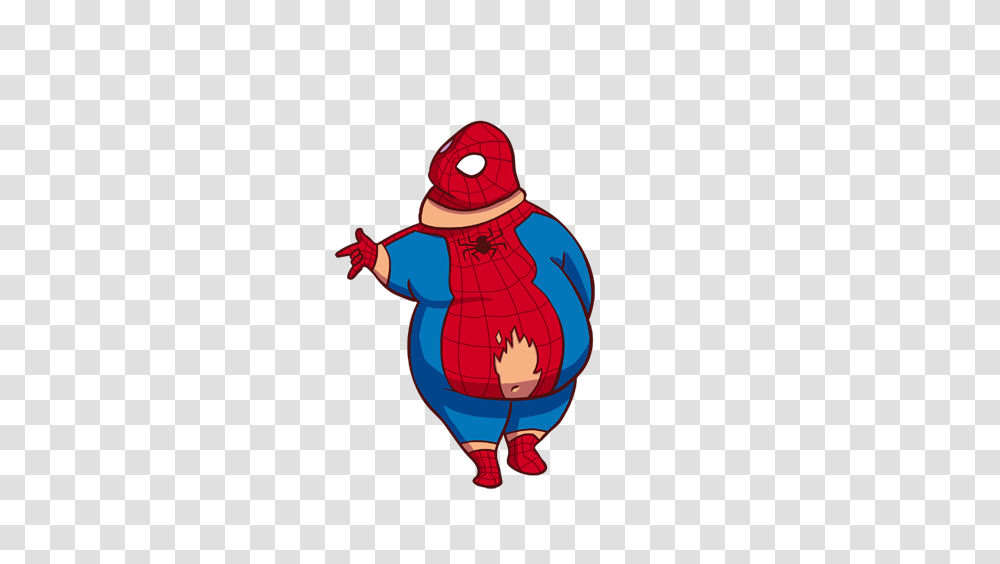 Fat Spider Man What If Superheros Let Themselves Go, Animal, Bird, Mammal, Doodle Transparent Png