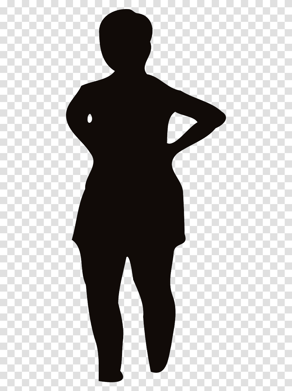 Fat Woman Silhouette, Apparel, Sleeve, Long Sleeve Transparent Png