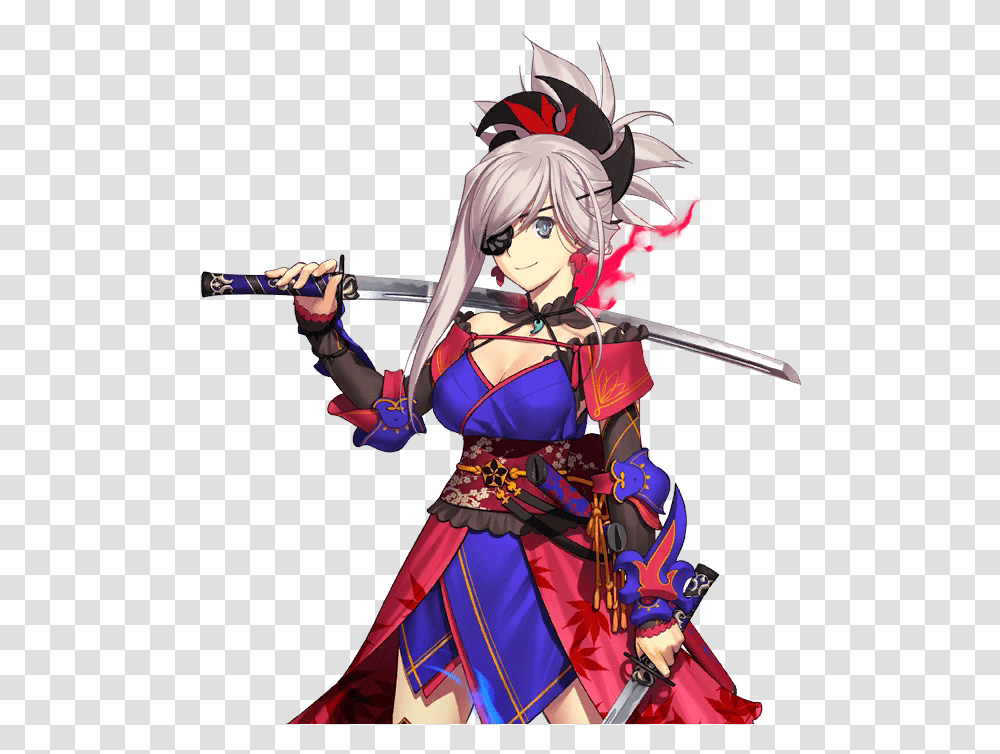 Fate Grand Order Musashi Miyamoto Musashi Fgo, Person, Costume, Samurai Transparent Png