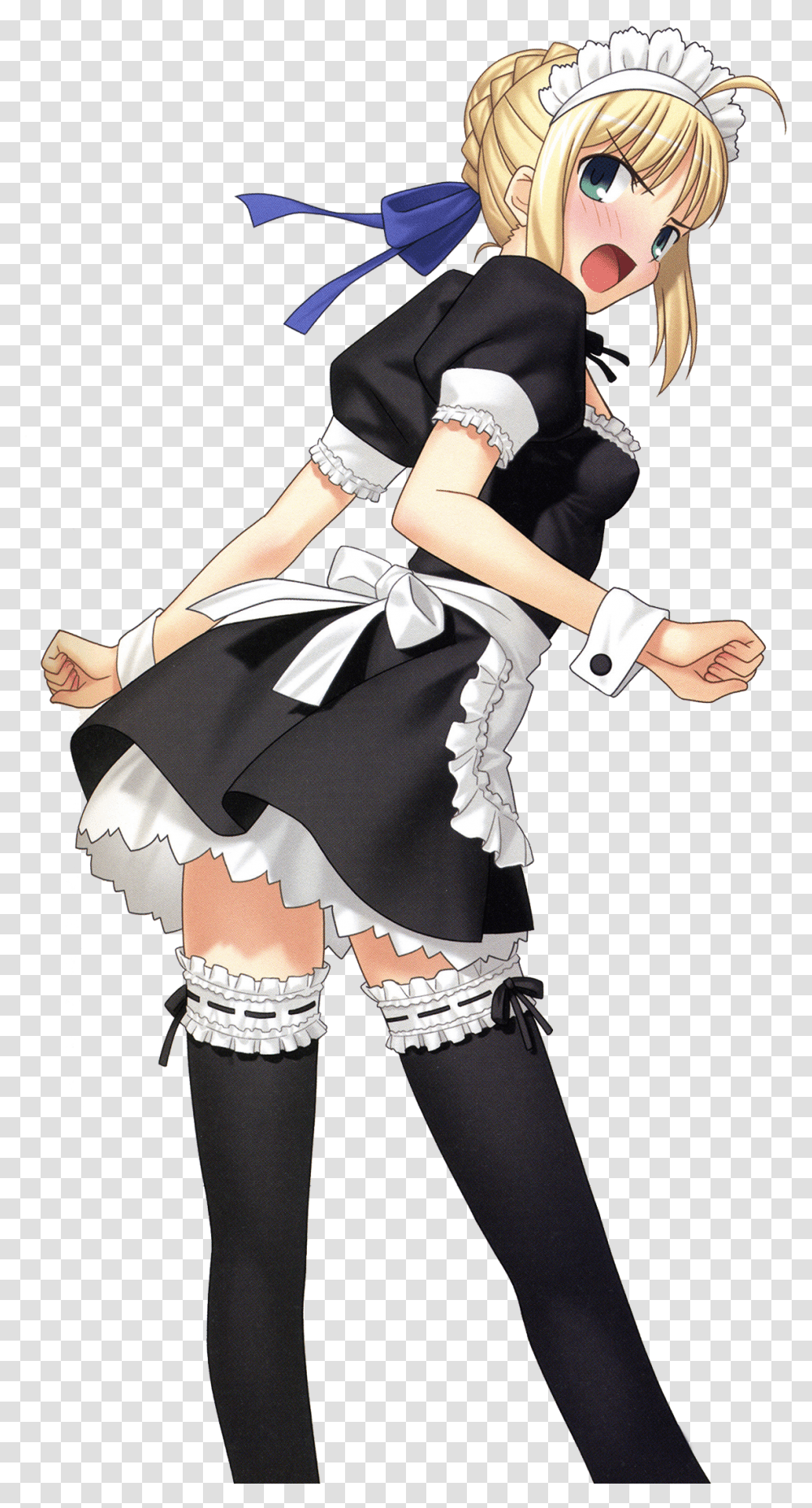 Fate Hollow Ataraxia Saber Alter Maid, Costume, Person, Female Transparent Png