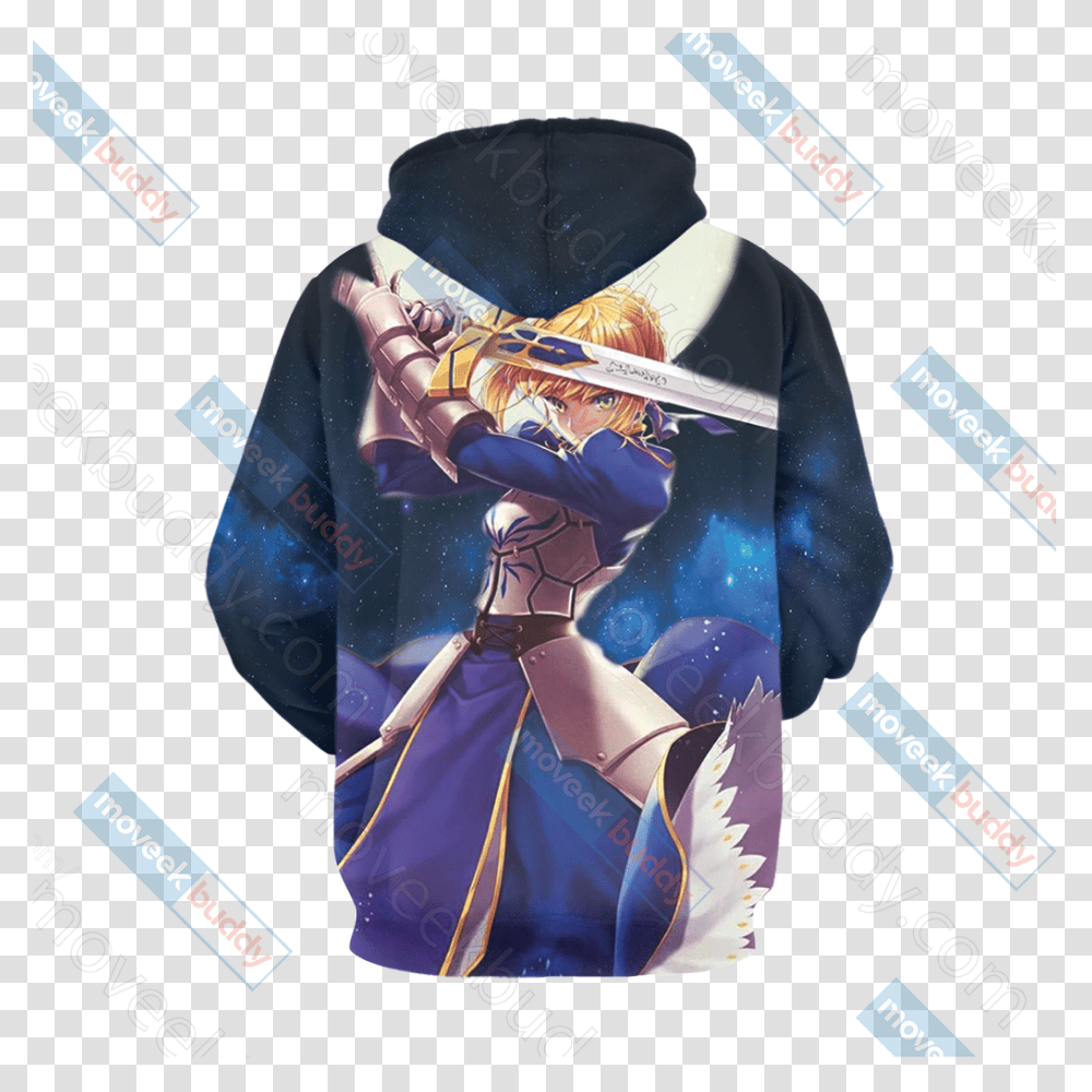 Fatestay Night Saber 3d Hoodie King Arthur Saber, Person, Costume, Advertisement Transparent Png