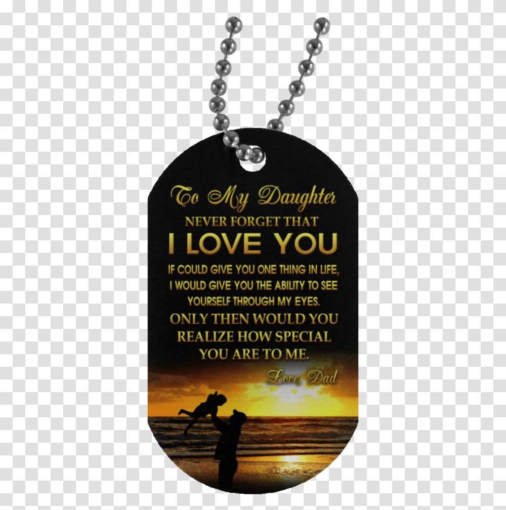 Father Amp Daughter Dog Tag Grandfather Promises To Grandson, Label, Person, Word Transparent Png