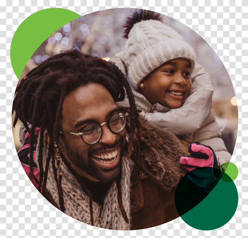 Father And Daughter Enjoying Winter Outdoors Holiday, Glasses, Accessories, Person Transparent Png