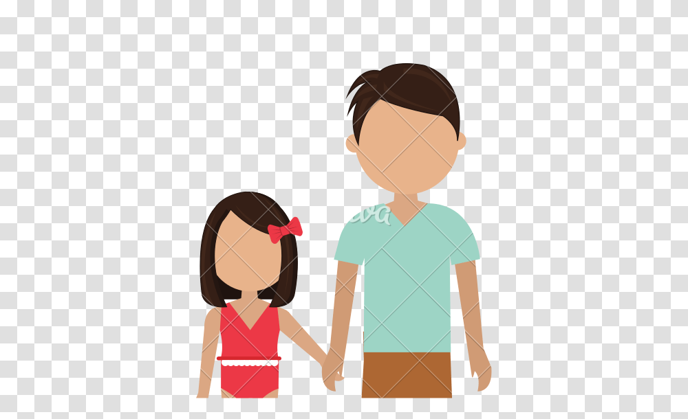 Father And Daughter Swimwear Cuycvaa Image Clip Art, Female, Teen, Girl Transparent Png