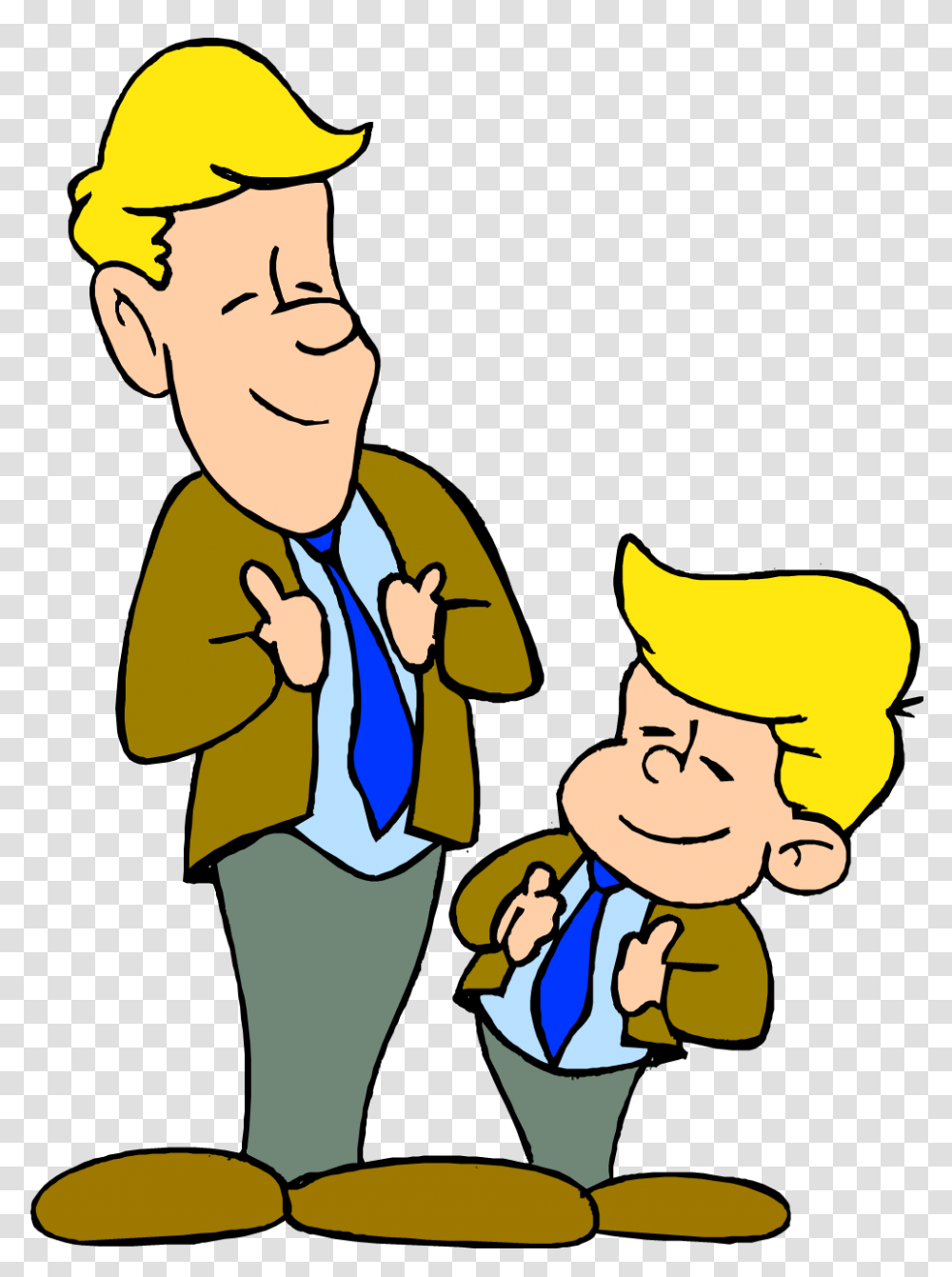 Father And Son Clipart Gallery Images, Person, Performer, Tie, Accessories Transparent Png