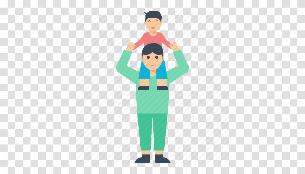 Father Care Father Love Father Son Fun Time Single Parent Icon, Person, Green, Female, Sleeve Transparent Png